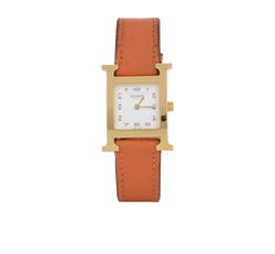 Hermes Heure H HH1 201 Watch,Stainless Steel,Gold/Brwn,Y(2020)/3484523,1*
